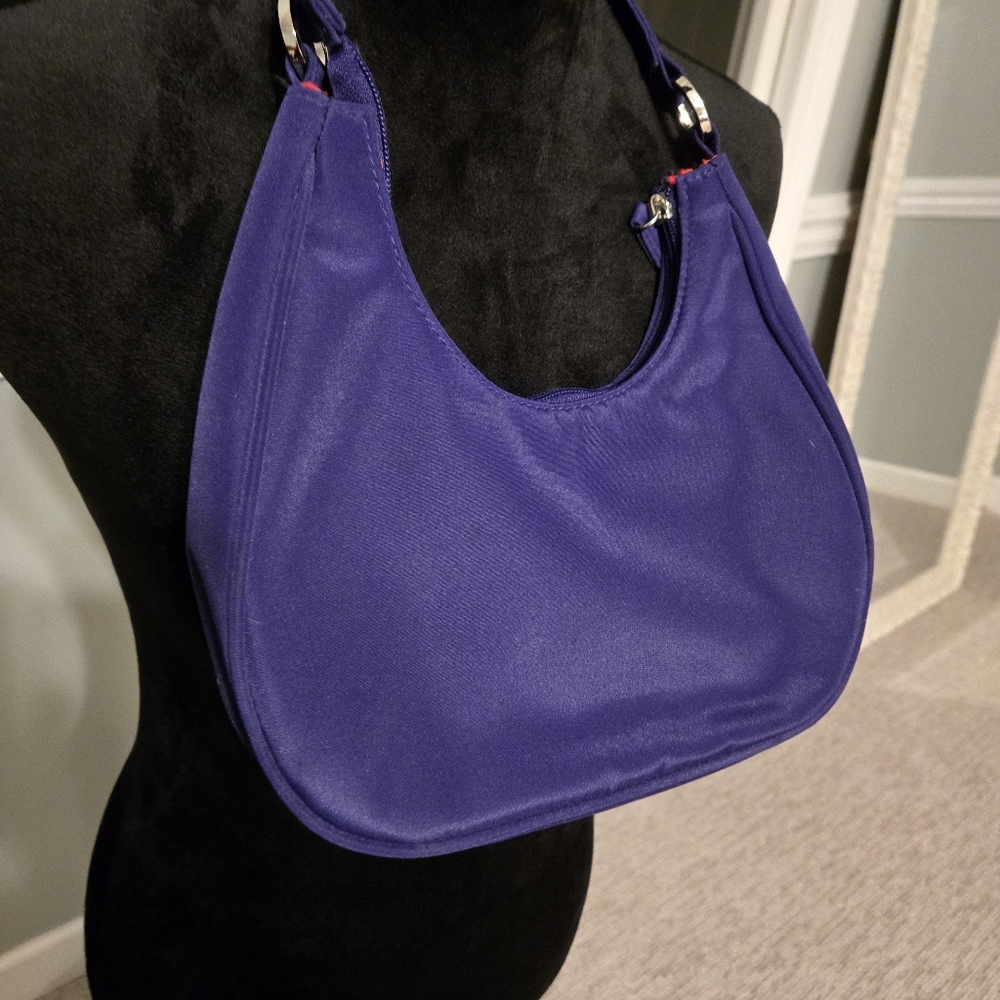 Bon Worth Vintage Purple Red Hat Society sweater cardigan with purse handbag - Picture 12 of 13